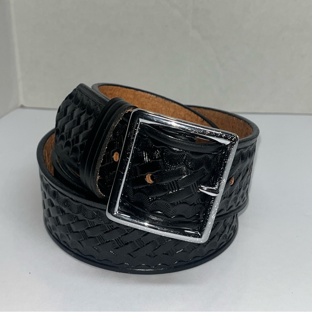 Dutyman black full grain leather police fire first responders belt men’s size 52